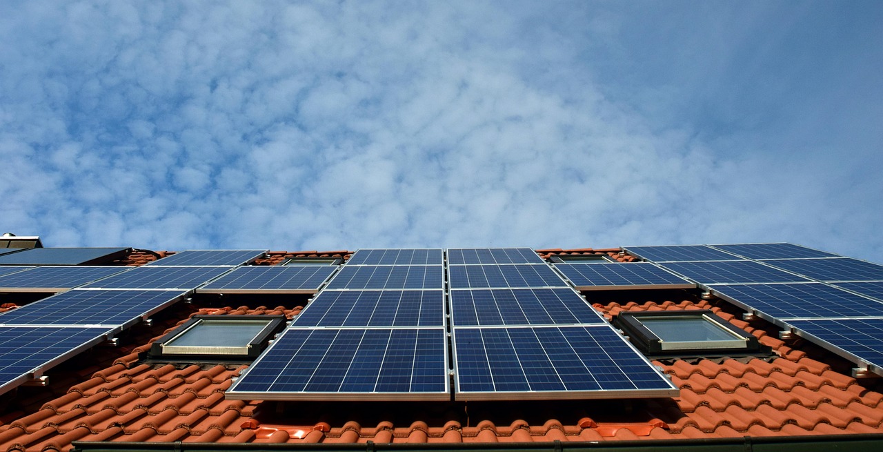 commercial-plumbing solar system, roof, power generation, solar power, solar cells, energy, electricity, house, solar energy, solar panel, energy transition, blue, nature, renewable, housetop, technology, environmentally friendly, electricity generation, heaven, clouds, sun, roof tiles, roof panels